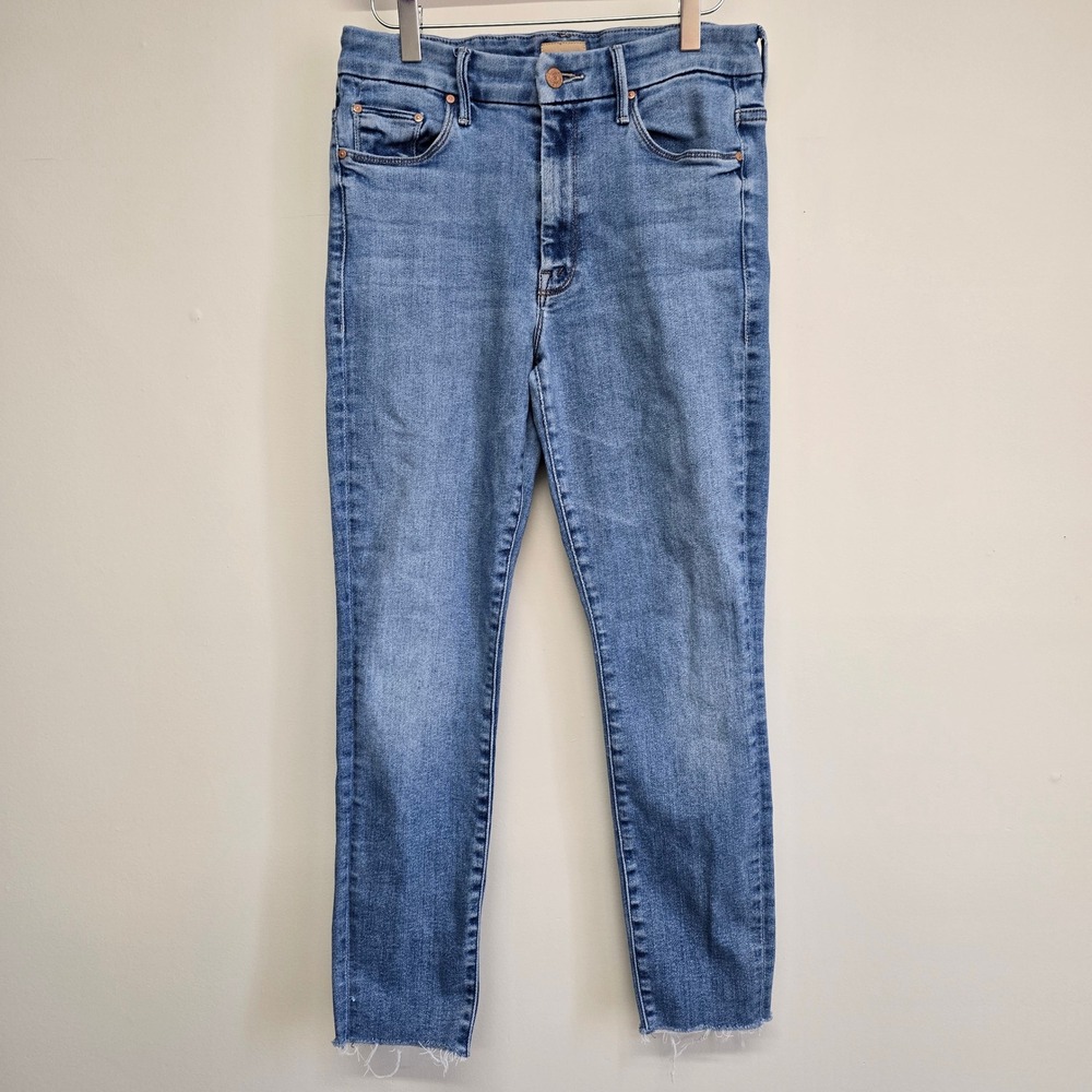MOTHER‎ High Waisted Looker Ankle Fray Jeans Womens 26 Hey Sun Minimalist